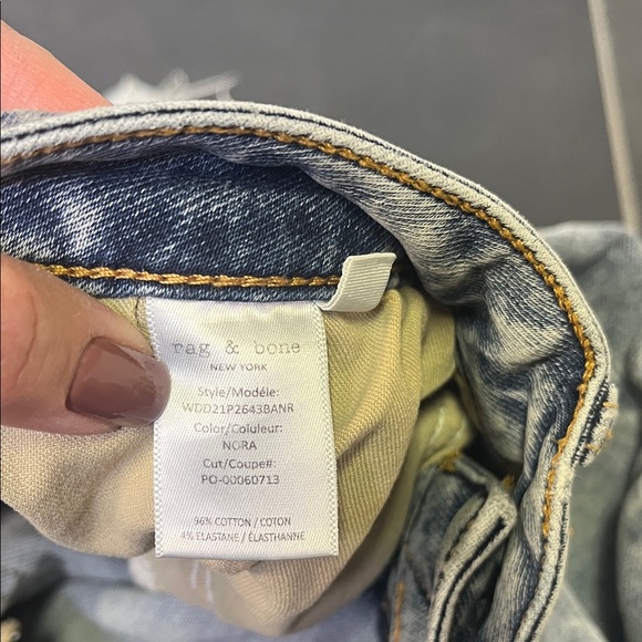 rag & bone Women's Washed Denim Dre low rise Boyfriend Jeans size 27 - Picture 5 of 5